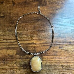 Lucky Brand Large Natural‎ Stone Pendant Necklace